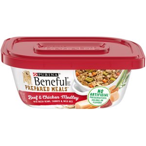 Purina Beneful Prepared Meals Beef & Chicken Medley with Green Beans, Carrots & Wild Rice Wet Dog Food