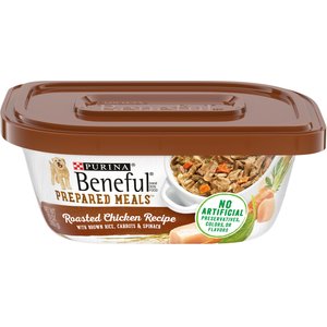 Purina Beneful Prepared Meals Roasted Chicken Recipe with Brown Rice, Carrots & Spinach Wet Dog Food