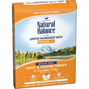 Natural Balance L.I.D. Limited Ingredient Diets Indoor Grain-Free Turkey & Chickpea Formula Dry Cat Food