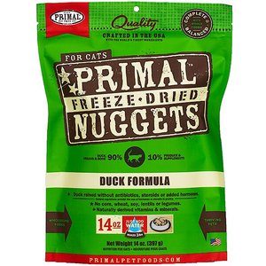Primal Duck Formula Nuggets Grain-Free Raw Freeze-Dried Cat Food