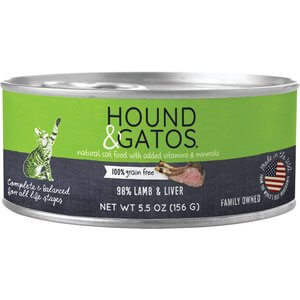 Hound & Gatos 98% Lamb & Liver Formula Grain-Free Canned Cat Food