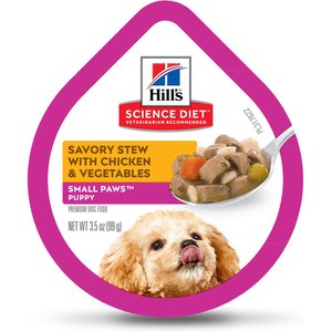 Hill's Science Diet Puppy Small Paws Savory Chicken & Vegetable Stew Dog Food Trays