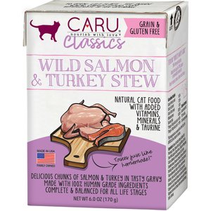 Caru Classic Wild Salmon & Turkey Stew Grain-Free Wet Cat Food