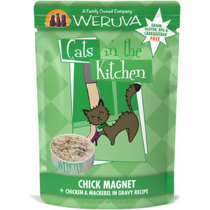 Weruva Cats in the Kitchen Chick Magnet Chicken & Mackerel Recipe Grain-Free Cat Food Pouches