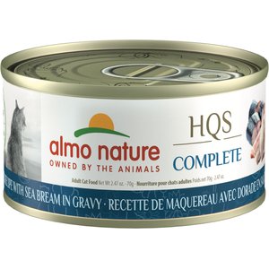 Almo Nature HQS Complete Mackerel with Sea Bream Grain-Free Canned Cat Food