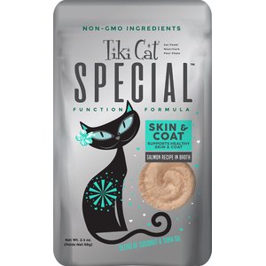 Tiki Cat Special Function Formula Skin & Coat Salmon Recipe in Broth Wet Cat Food