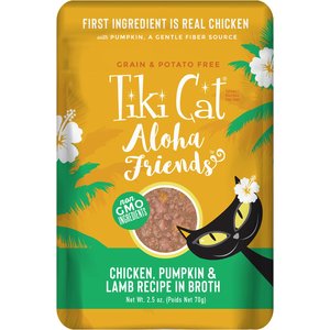 Tiki Cat Aloha Friends Chicken, Pumpkin & Lamb Recipe in Broth Grain-Free Wet Cat Food