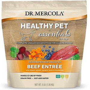Dr. Mercola Healthy Pet Essentials Grass Fed Beef Entrée Grain-Free Dehydrated Raw Dog Food