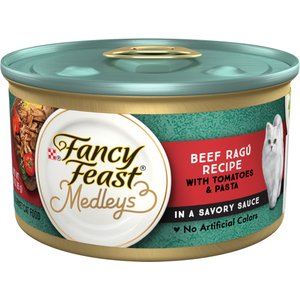 Fancy Feast Medleys in Gravy Beef Ragu Recipe with Tomatoes & Pasta in a Savory Sauce Wet Cat Food