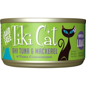 Tiki Cat Papeekeo Luau Ahi Tuna & Mackerel in Tuna Consomme Grain-Free Canned Cat Food