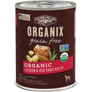 Castor & Pollux Organix Grain-Free Organic Chicken & Vegetable Recipe Adult Canned Dog Food