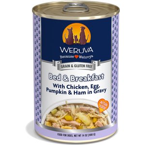 Weruva Bed & Breakfast with Chicken, Egg, Pumpkin & Ham in Gravy Grain-Free Canned Dog Food