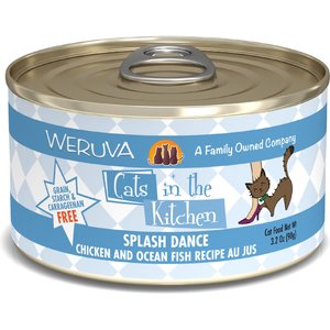 Weruva Cats in the Kitchen Splash Dance Chicken & Ocean Fish Au Jus Grain-Free Canned Cat Food
