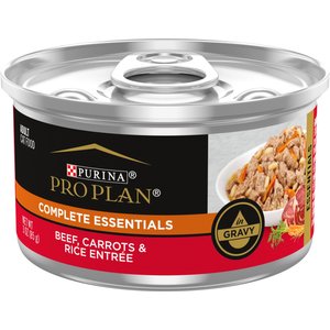 Purina Pro Plan Adult Beef, Carrots & Rice Entree in Gravy Canned Cat Food