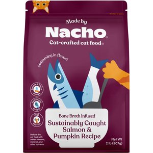 Made by Nacho Bone Broth Infused Sustainably Caught Salmon & Pumpkin Recipe Dry Cat Food