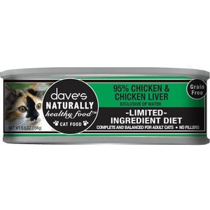 Dave's Pet Food Naturally Healthy 95% Chicken & Chicken Liver Canned Cat Food