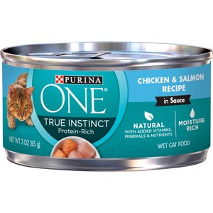 Purina ONE Natural High Protein True Instinct Chicken & Salmon Recipe in Sauce Canned Cat Food