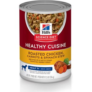 Hill's Science Diet Adult 7+ Healthy Cuisine Roasted Chicken, Carrots & Spinach Stew Canned Dog Food