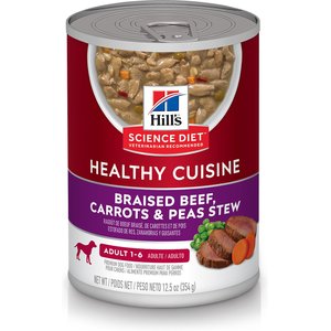 Hill's Science Diet Adult Healthy Cuisine Braised Beef, Carrots & Peas Stew Canned Dog Food