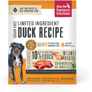 The Honest Kitchen Limited Ingredient Diet Duck Recipe Grain-Free Dehydrated Dog Food