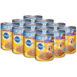 Pedigree Puppy Chopped Ground Lamb & Rice Recipe Wet Canned Dog Food