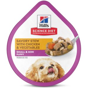 Hill's Science Diet Puppy Small & Mini Savory Stew Chicken & Vegetable Wet Dog Food Trays