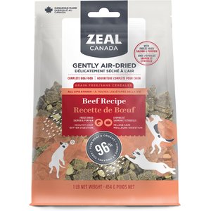 Zeal Canada Gently Beef Recipe & Freeze-Dried Salmon & Pumpkin Grain-Free Air-Dried Dog Food