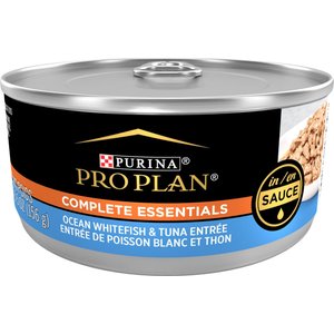 Purina Pro Plan Adult Ocean Whitefish & Tuna Entree in Sauce Canned Cat Food