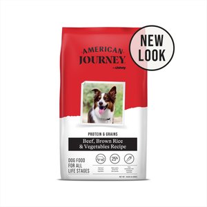 American Journey Protein & Grains Beef, Brown Rice & Vegetables Recipe Dry Dog Food
