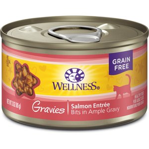 Wellness Natural Grain-Free Gravies Salmon Entree Canned Cat Food