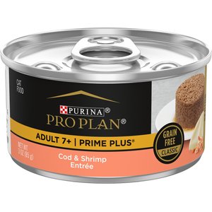 Purina Pro Plan Prime Plus 7+ Classic Cod & Shrimp Grain-Free Entree Canned Cat Food