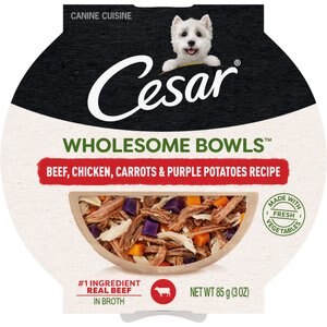 Cesar Wholesome Bowls Beef, Chicken, Potatoes & Carrots Recipe Small Breed Adult Wet Dog Food
