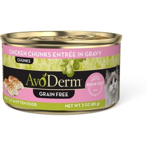 AvoDerm Natural Grain-Free Chicken Chunks Entree in Gravy Canned Cat Food