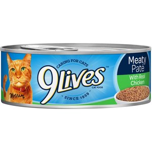 9 Lives Meaty Pate with Real Chicken Canned Cat Food