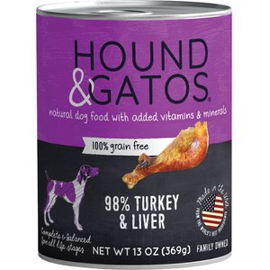 Hound & Gatos 98% Turkey & Liver Grain-Free Dog Food