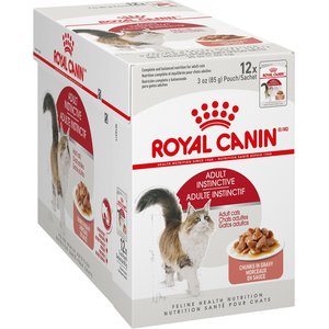 Royal Canin Feline Health Nutrition Adult Instinctive Chunks in Gravy Cat Food Pouch