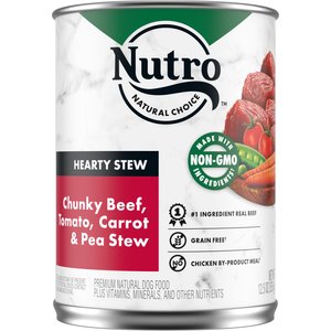 Nutro Hearty Stew Adult Chunky Beef, Tomato, Carrot & Pea Canned Wet Dog Food