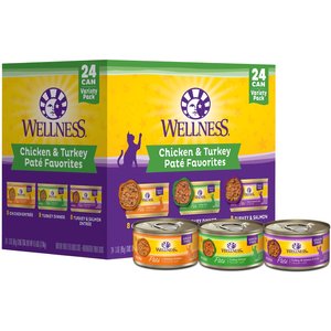 Wellness Chicken & Turkey Pate Favorites Canned Cat Food