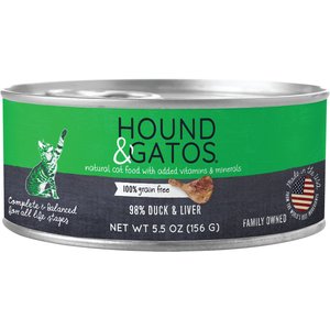 Hound & Gatos 98% Duck & Liver Formula Grain-Free Canned Cat Food