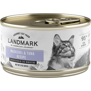 American Journey Landmark Mackerel & Tuna Recipe in Broth Grain-Free Canned Cat Food