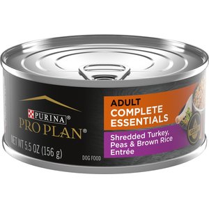 Purina Pro Plan Adult Shredded Turkey, Peas & Brown Rice Entree in Gravy Canned Dog Food