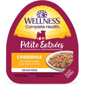 Wellness Petite Entrees Casserole with Tender Chicken, Green Beans & Carrots Grain-Free Wet Dog Food