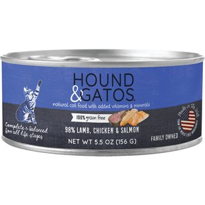 Hound & Gatos 98% Lamb, Chicken & Salmon Grain-Free Canned Cat Food