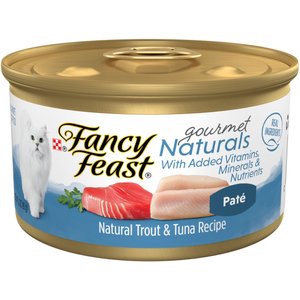Fancy Feast Gourmet Naturals Trout & Tuna Recipe Pate Canned Cat Food