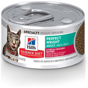 Hill's Science Diet Adult Perfect Weight Liver & Chicken Entree Canned Cat Food
