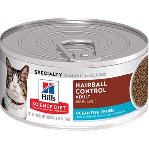 Hill's Science Diet Adult Hairball Control Ocean Fish Entree Canned Cat Food