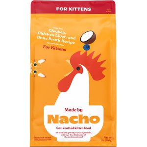 Made by Nacho Cage-Free Chicken, Chicken Liver & Bone Broth Recipe Kittens Dry Cat Food