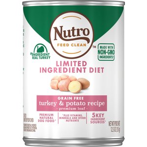 Nutro Limited Ingredient Diet Premium Loaf Turkey & Potato Grain Free Adult Canned Wet Dog Food
