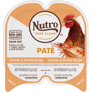 Nutro Perfect Portions Grain Free Chicken & Shrimp Pate Recipe Adult Wet Cat Food Trays
