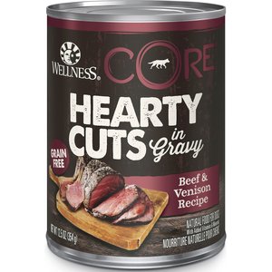 Wellness CORE Grain-Free Hearty Cuts in Gravy Beef & Venison Recipe Canned Dog Food